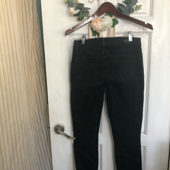 PAIGE Verdugo Embellished Ankle Ultra Skinny Jeans (Noir Studded Heart) - Picture 6 of 6